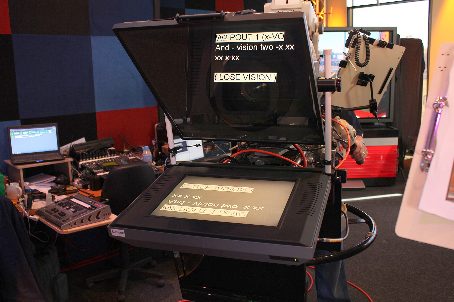 Nastavitev teleprompterja